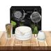 Ustensiles cuisine et gadgets - ensemble th japonais kit matcha en c ramique | Ensemble matcha authentique en 5 pi ces kit matcha robuste jeu fouet Matcha professionnel pour les amateurs matcha n White