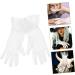 minkissy 1 Pair Black Gloves Cocktail Women Short Gloves Vintage Gloves for Woman Bridal Mesh Gloves Wedding Short Gloves Tea Party Short Gloves Hollow Out Women's Accessories White Lace - Buy Online on GoSupps.com