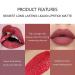 6Pcs Matte Lipstick Set - Long Lasting, Waterproof Velvety Liquid Lip Gloss - Non-Stick Matte Finish - Makeup Set - Buy Online on GoSupps.com