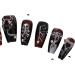 PN-016 Press-On Nails Painted 10 Pieces Reusable Artificial Nails Skull Skoprion Spider Halloween Gothic Black Red - Buy Online on GoSupps.com