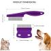 2-Pack Flea & Tear Stain Remover Comb for Dogs & Cats | Safe Stainless Steel Pet Care Tool | Removes Lice Knots & Dirt (Purple) - Buy Online on GoSupps.com
