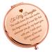 To My Daughter Gift from Mom Dad Inspirational Gifts for Daughter Personal Makeup Mirror Mothers Day Wedding Birthday Gifts for Girls Stepdaughter Graduation Gift for Daughter Compact Mirror Rose Gold