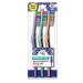 GuruNanda Advanced Clean Toothbrush with Tongue Cleaner - Soft Bristles for Sensitive Teeth & Gums - Assorted Colors Pack of 6