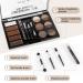 Eyebrow Powder Palette Set - 12 Colors Mascara & Stencils for Perfect Natural Brows | Shop Internationally - Buy Online on GoSupps.com