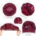 Paefiu 4-Piece Silk Sleeping Hood Set for Women & Girls Breathable Hair Bonnets in Black Red Cyan & Coffee - Buy Online on GoSupps.com