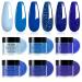 6 Colors Dip Powder Set - Royal Blue Glitter Nail Art for DIY Manicure | Glossy Finish - Perfect Gift for Ladies - Buy Online on GoSupps.com