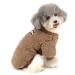 Zunea winter coat for small dogs fleece warm dog sweater sweater puppy winter jacket chihuahua cat clothing pets boys girl dog clothes brown xxl xxl (1 Pack) brown