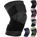 Ruilala knee support 1 piece of knee band with an adjustable Velcro Association compression knee bandage for men women for arthritis acl meniscus tearing sport fitness weightlifting (black m) m black
