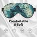 Bright Aqua Blue Print Soft Eye Mask - Ideal Sleep Mask for Women & Men - Comfortable Travel Sleeping Eye Mask - Buy Online on GoSupps.com