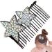 Hair Comb Clips - Shape Hair Finishing Fixer Comb | ABS Upside-Down Comb Hairpin Pentagram Hairpin Hair Finishing Fixer Comb Bridal Hair Pins Hair Accessories For Girls Women - Buy Online on GoSupps.com