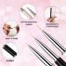 Makartt 3Pcs Nail Art Liner Brush Set - Acrylic & Gel Painting Pen with Shiny Diamond Handle for Home DIY Salon - Pink/Black/White - Buy Online on GoSupps.com