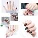 MWoot 8 Sheet Monochrome Nail Stickers with Files | DIY Nail Art & Fashion Decor | Self-Adhesive Manicure Stickers - Buy Online on GoSupps.com