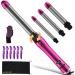 (2023 Upgrade)3 in 1 Ionic Self Curling Iron, 3 Size Blend Ceramic Curling Iron Barrels, 12 Temperature Adjustble for Different Hair Types, Automatic Hair Curler with LCD Display, Fast Heat SW01-NEW