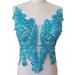 Handmade Light Blue Rhinestone Lace Bodice Applique Trim for Clothing - Sew On Beads Sequins Patch - Buy Online on GoSupps.com