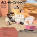 AZUREBEAUTY Dip Powder Nail Kit Starter - 8 Colors Nude Brown Pink Neutrals, Pro Recycling Tray with Base & Top Coat for French Nail Art Manicure - B0-Pro Series - Buy Online on GoSupps.com