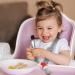 BEWOS Baby Cutlery Set - 2Pcs 304 Stainless Steel Spoon & Fork for Self Feeding | Toddler Safe & Dishwasher Safe | Christmas Baby Gift - Buy Online on GoSupps.com