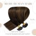 LAAVOO Real Hair Extensions - Brown Ombre Keratin Bonding U-Tips #2/8/2 - 50g 55cm Balayage - Premium Quality Hair Extensions for Gorgeous Volume - Buy Online on GoSupps.com