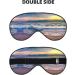 Serene Seaside Sunset Print Sleep Mask - Double-Sided Unisex Eye Mask for Sound Sleep & Skin Care - Buy Online on GoSupps.com
