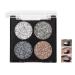Kiogyek 4 Color glitter eyeshadow palette ultra pigmented eyeshadow metallic multi reflective shimmer make-up palette durable waterproof 03