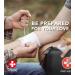 Mini First Aid Kit - 100 Pieces Water-Resistant Hard Shell Case for Travel, Outdoor, Home, Office, Camping, Hiking, Car - Black - Buy Online on GoSupps.com