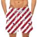 Men's Comfy Eagle American Flag Swim Trunk Shorts - Navy, Large | Stretch Waistband Beach Shorts - Buy Online on GoSupps.com