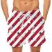 Comfy Swim Shorts for Men, Eagle American Flag Swim Trunk Shorts Swimsuit Stretch Waistband Beach Shorts Navy#1 Large