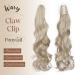 TESS Claw Clip in Ponytail Hair Extensions 24 Inches Curly Wavy Ponytail Extension Blond Hair Extensions Clip in Ponytail Blond for Women 150g - Buy Online on GoSupps.com