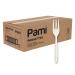 PAMI Medium Weight Disposable Plastic Forks 1000-Pack - Bulk White Plastic Silverware For Parties Weddings Catering Food Stands Takeaway Orders & More- Sturdy Single-Use Partyware Forks
