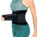 SURPOWN Back Support Belt Back Brace lumbar support for Men Women Grade Back Support girdle for lower back pain Relief and Injury Prevention Posture Corrector Scoliosis Sciatica Spinal Black L