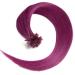 Violet bonding extensions made of 100% remy real hair 100 0.5g 50cm smooth strands - long hair with keratin bondings U -tip as hair extension and hair sealing in the color #710 violet