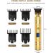 Qhou T-Blade Hair Trimmer for Men - Cordless, Zero Gapped, Rechargeable Beard Shaver with LED Display - Gold - Buy Online on GoSupps.com