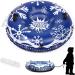 LiveGo Snow Tube 47 Inch Inflatable Ski Tube, Handle Design Sledding Tube, Floated Snow Tube Outdoor Inflatable Ski Rings Circle Toy Large Size Snow Tube with Strong Handles for Kids and Adults Blue