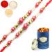 Ghasitaram Gifts Rakhi for Brother Rakhis Online-Set of 2-7017 Fancy Thread Rakhi with 100 GMS of Dryfruits Mix Can