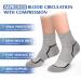 yueG Copper Compression Socks | Arch Ankle Support for Athletic Running & Medical Cycling - 5 Pairs (Gray, S-M) - Buy Online on GoSupps.com