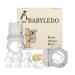 BABYLEDO Baby Fruit Pacifier with Teething Ring for Fruit and Vegetables from 6 Months Koala - Alpaca - Duet