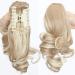 Sego ponytail extension ponytail hair extension braid hair piece hair voluminous wavy like real hair sandy blonde & blond bleach 110g-12 "(30cm)