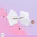 3 Inch White Grosgrain Bow Set for Little Girls - Pack of 2 - Buy Online on GoSupps.com