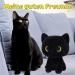 YamePuia Black Cat Plush Toy - Cute Kawaii Soft Doll for Kids | Perfect Birthday & Christmas Gift - Buy Online on GoSupps.com
