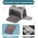 PetSfit Foldable Pet Transport Box - Portable Dog & Cat Carrying Bag with Expandable Bed | Travel-Friendly & Durable Gray Bag for Small Dogs & Cats - Buy Online on GoSupps.com