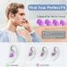 Aopigavi Ear Plugs for Sleeping - Noise Reduction 25-33dB 2 Pairs + 16 Ear Tips - Soft Silicone Noise Cancelling Earplugs for Sleep Study & Work - Purple - Buy Online on GoSupps.com