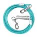Snagle PAW cable tie for small dogs 4.5 m long dog leash courtyard purchase festival light dog tensioning cable with shock-absorbing spring dogs and cats up to 15.9 kg durable dog runner Hof 35lbs / 15ft ice blue