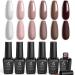 Beetles Gel Nail Polishes- Coffee Caf Brown Neutral Beige Mauve Color Nail Art Design Soak Off Nail Lamp Nail Polish Gel DIY Manicure Kit Beauty COFFEE TIME