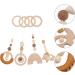 KESYOO 4Pcs Hanging Wooden Baby Toys Set for Play Gym and Teething - Baby Rattle Pendant Toy for Newborns - Light Brown - Buy Online on GoSupps.com