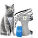 MC-Royal Premium cat dishes incl.Leash - adjustable size |For small and large cats with a leash - cat garnish - Cat Harness - Breaking -proof cat dishes gray (XXS)
