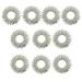 10 pieces of acupressure rings Massage rings for fingers massage ring for stress reducing and promoting blood circulation finger massage or toe massage (silver) silvery