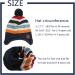 XIAOHAWANG Knitted Baby Hat Winter Warm Boys Girls Beanie with Pompom and Scarf | 4-7 Years Navy Striped Toddler Kids Hat - Buy Online on GoSupps.com
