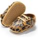 Infant First Walking Shoes - Anti-Slip Oxford Flats for Baby Girls & Boys (0-6 Months) in Leopard Print - Buy Online on GoSupps.com