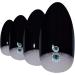 Bling Art Almond False Nails Fake Stiletto Black Crystal 24 Long Tips with Glue - Buy Online on GoSupps.com