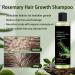 New 2026 Organic Rosemary Hair Growth Shampoo Rosemary Hydrolyzed Keratin Shampoo Volumizing For Thinning Hair & Hair Loss Nourishes & Repairs Hair Strands Unisex Formula 1Pcs - Buy Online on GoSupps.com