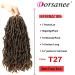 Dorsanee 14 Inch Faux Locs Crochet Hair 7 Packs 1B/27 - Pre-looped Distressed Goddess Locs for Black Women - Buy Online on GoSupps.com